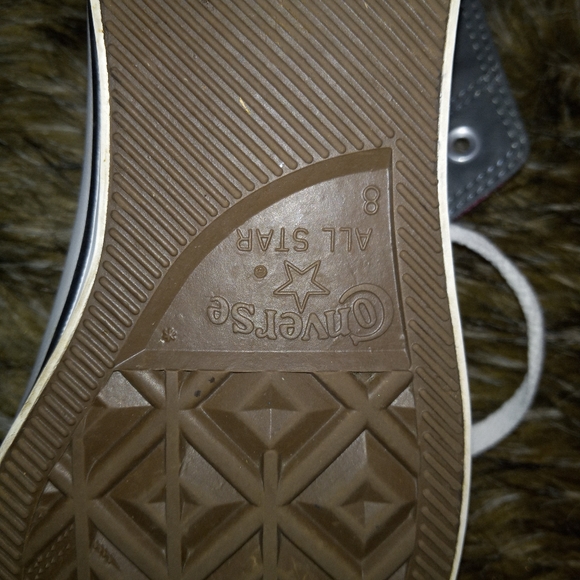 Lace Up Pink and Grey Converse- 8 - Picture 9 of 11